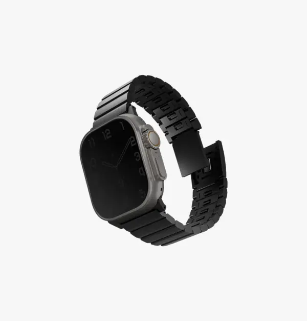 UNIQ STROVA MAG ADJUSTABLE STEEL BAND WITH QUICK-RELESE CLASP FOR APPLE WATCH 49 | 45 | 44 | 42MM | BLACK